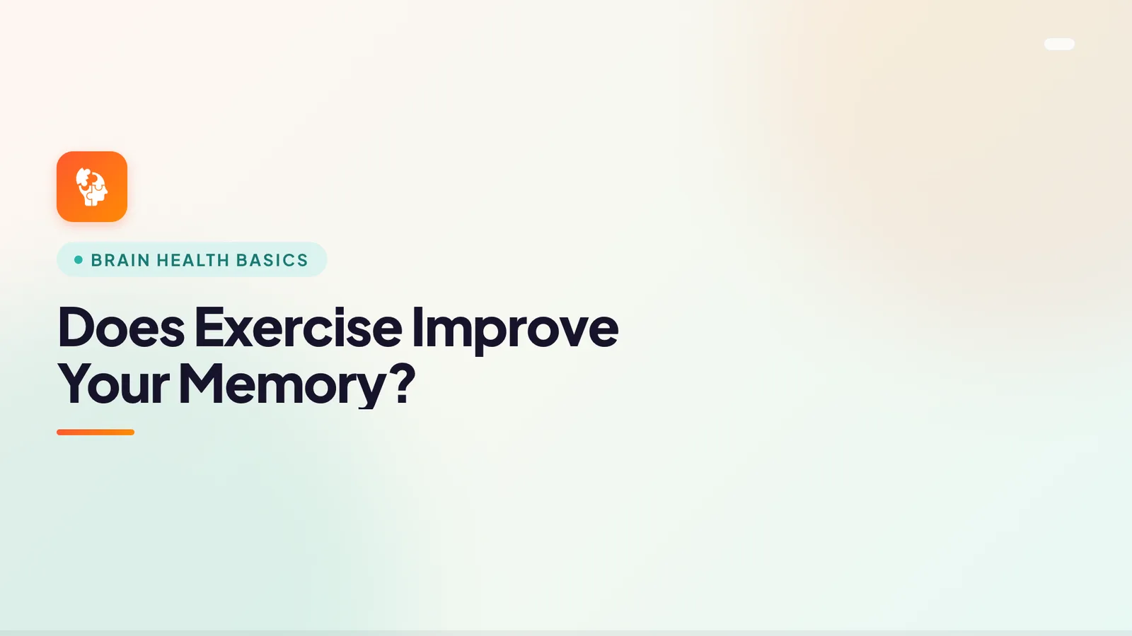 Does Exercise Improve Your Memory?