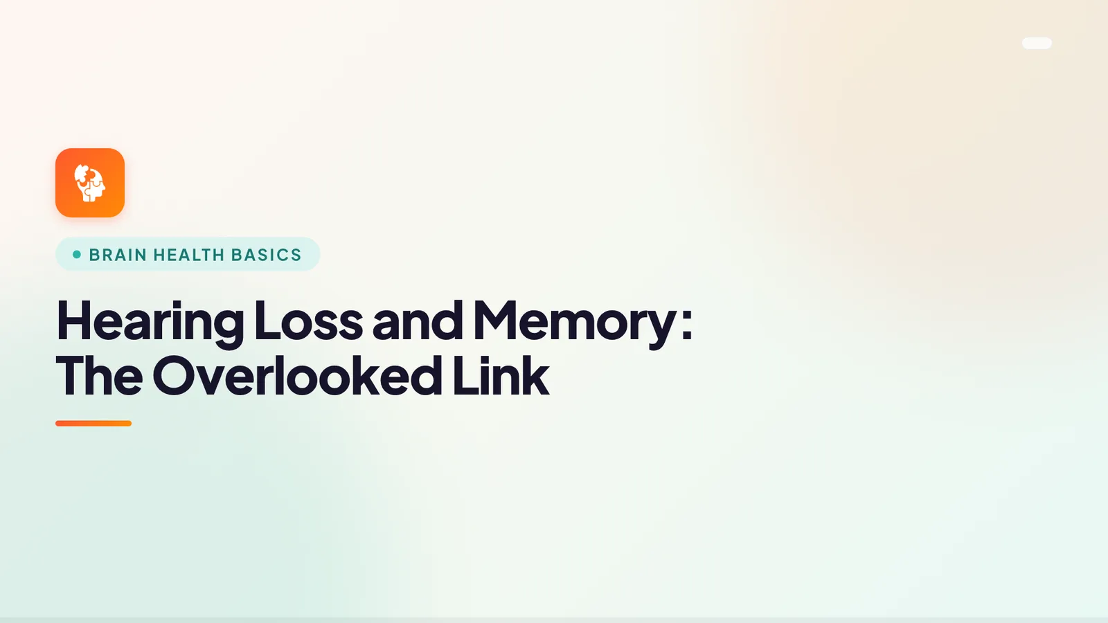 Hearing Loss and Memory: The Overlooked Link