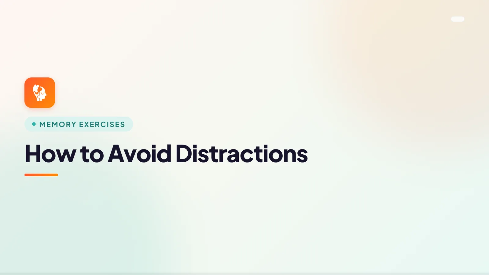 How to Avoid Distractions