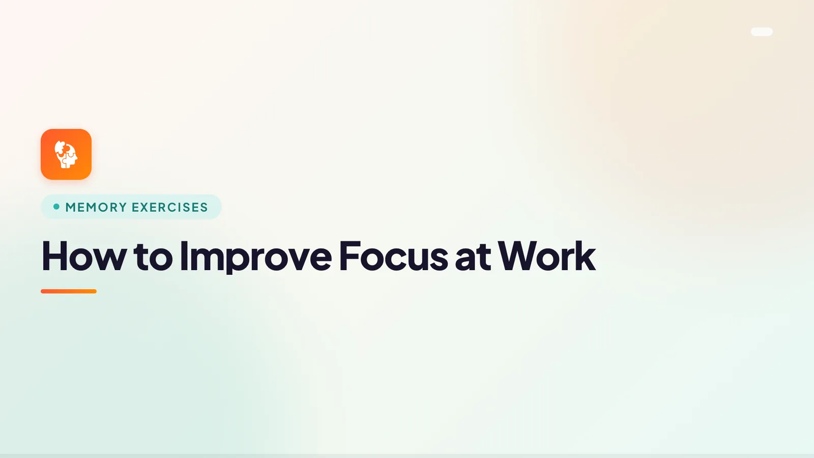 How to Improve Focus at Work