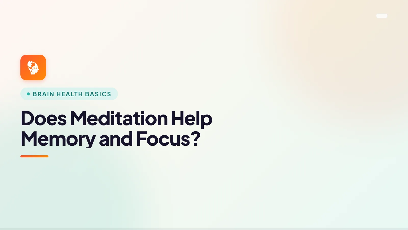 Does Meditation Help Memory and Focus?