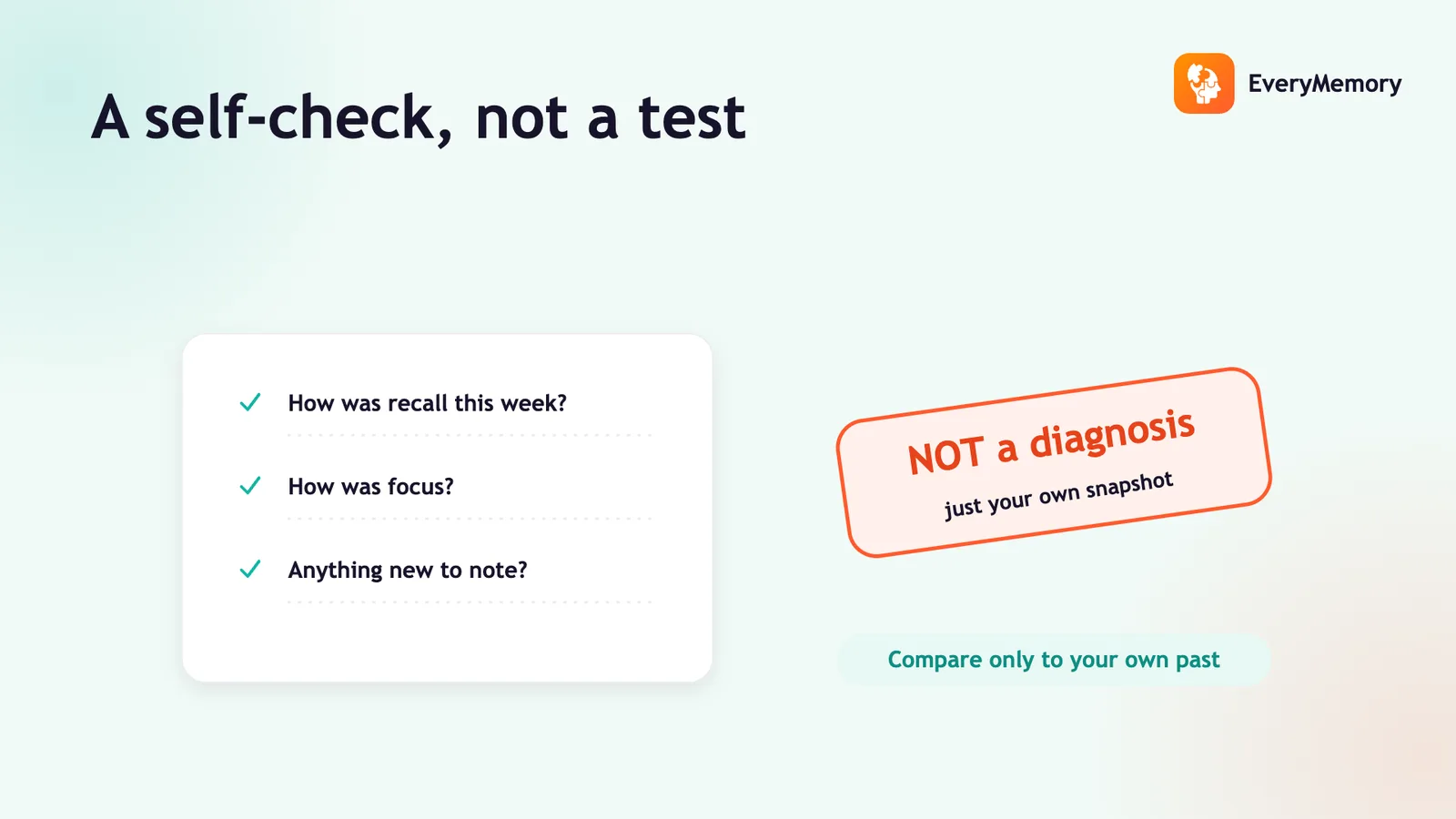 A Non-Medical Memory Self-Check for Seniors