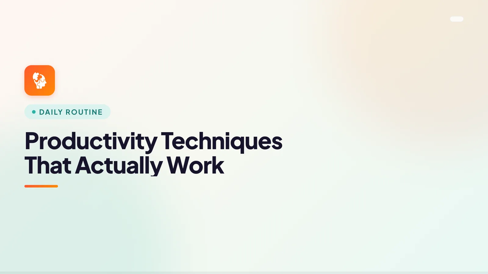 Productivity Techniques That Actually Work